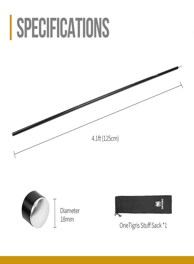 OneTigris Lightweight Tent Poles, 2pc/Set, 7075 Aluminum Alloy, Adjustable & Extendable - Image 2